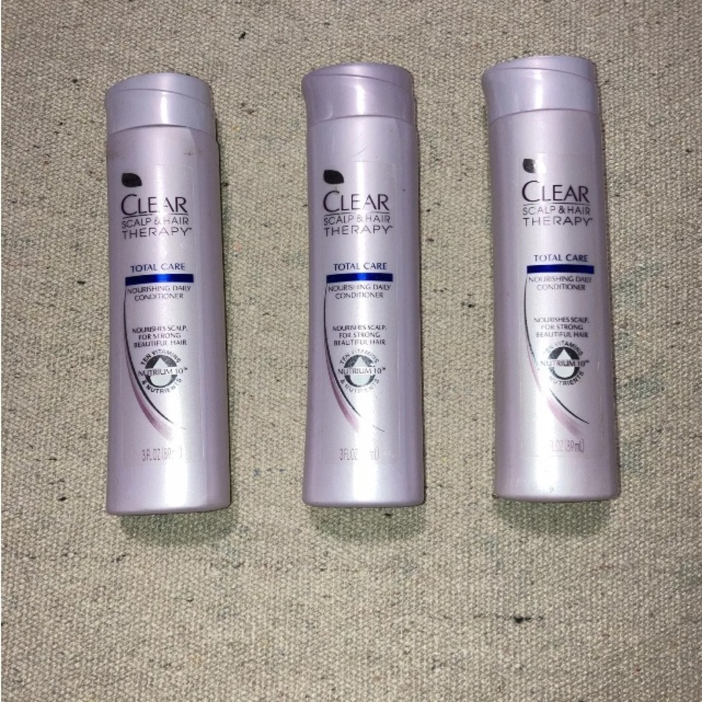 3 Pack Clear Scalp & Hair Therapy Total Care Nourishing Conditioner 3 Oz Each